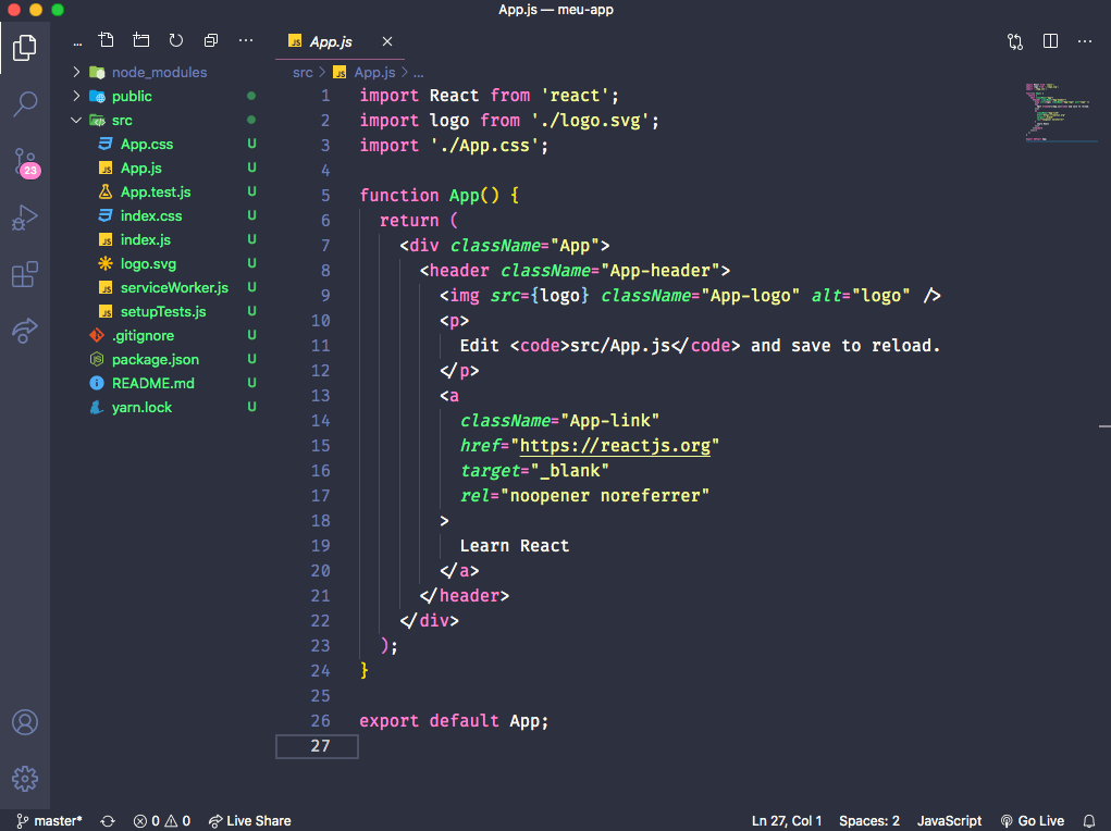 VS code aberto