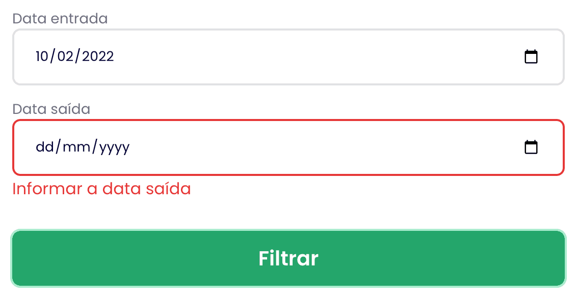 form with two fields